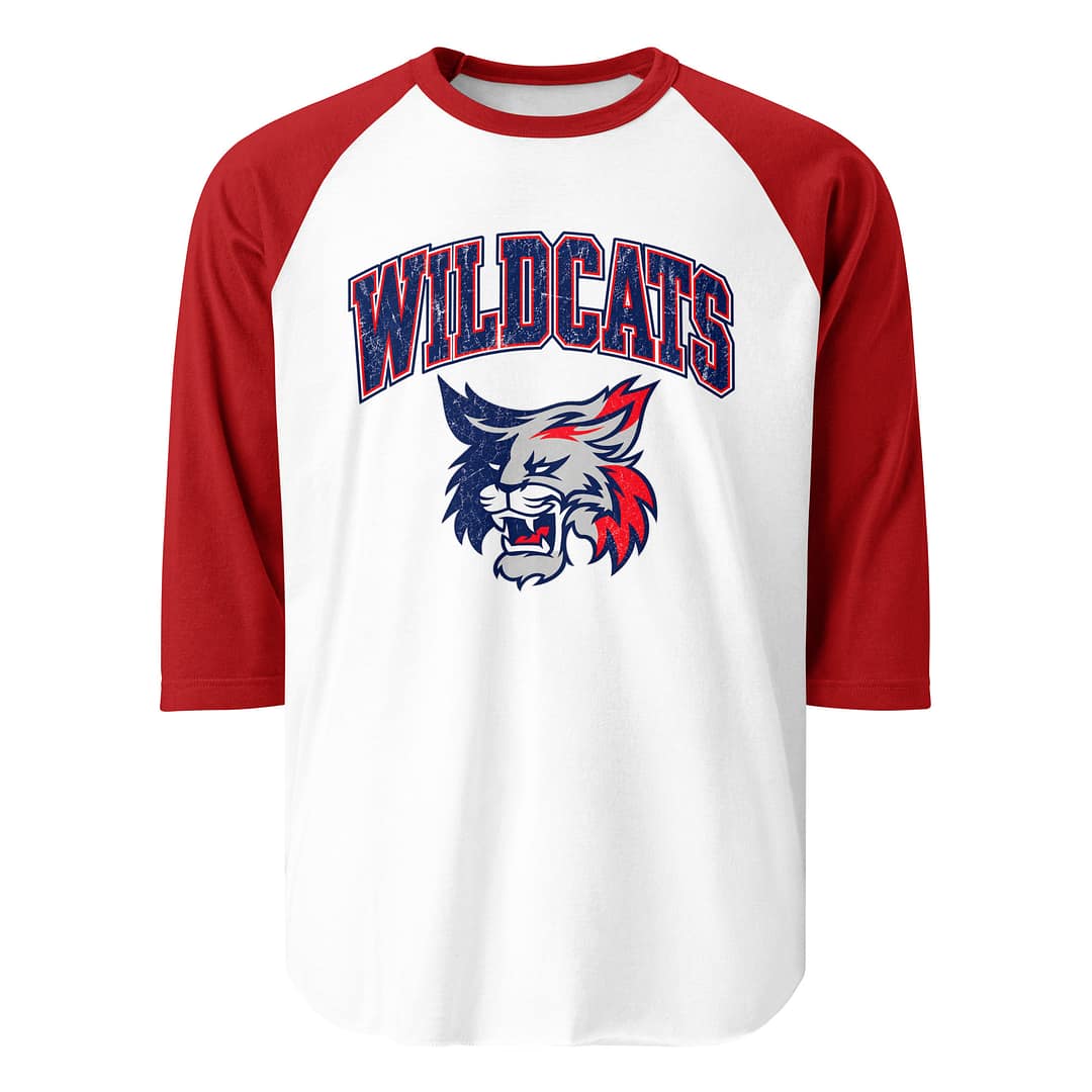 Wildcats 27 Rugged 3/4 sleeve raglan shirt - Image 2